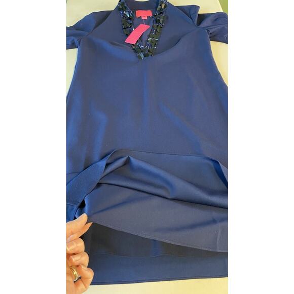 Lilly Pulitzer Dress Womens Size 00 NEW Navy Blue Stretch Mini Coastal Vacation - Picture 8 of 12